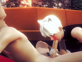 伪娘男同 - 艾伦手交和口交 - 伪娘伪男异装者动漫漫画日本亚洲游戏色情同性恋 gay sex videos asian old